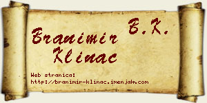 Branimir Klinac vizit kartica